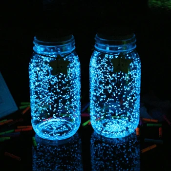 10 g Večernje DIY Fluorescentni sjaj Čestice Akvariju Pijesak Svijetli U Mraku Fluorescentni Pigment Svijetle Šljunka Srebrna Pjeskovita u Prahu
