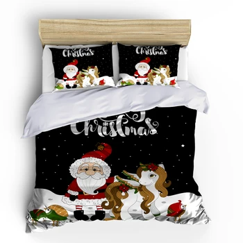 3D posteljinu setovi Božić Sob deka četiri sezone krevetu Jastučnicu kraljica king size Posteljina koprenu
