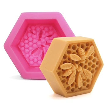 3D Pčelinje Saće Fondan Silikonska Forma DIY Čokoladni Mousse Torta Dekoracija Sapun Ručne izrade Kalupa