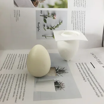 3D Uskršnje Jaje Silikonska Forma Za Svijeće DIY Mirisne Svijeće Gips Oblik Mousse Čokoladni Kolač kalup Za Pečenje Alat za Ukras Kuće