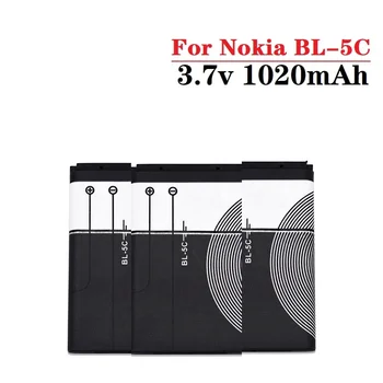 3Pcs 3.7 V 1020mAh Litij baterija Li-Ion BL-5C baterijom BL 5C za Nokia 6267 6270 6330 6555 6600 6620 6630 1100 1101 1110 1112 1208 1600