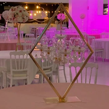 8 kom.) Vjenčanje College Geometrijski Dekorativni Akrilni Zlatni Svijećnjaci Stol Središnje