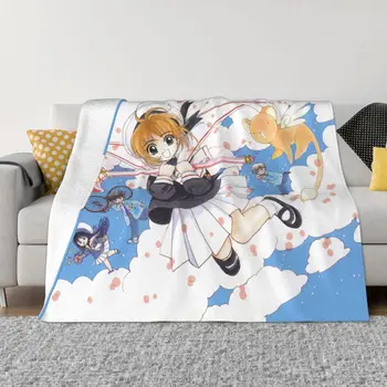 Cardcaptor Sakura Crtani Фланелевые Deke Kawai Anime Zabavne Baca Pokrivač za Dom 150*125 cm Prekrivač