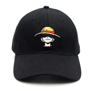 Cijeli šešir za tatu, bejzbol kapu sa anime, visokokvalitetna kapu s vezom, pirate unisex, crtani casual muške i ženske kapu s vizir od sunca