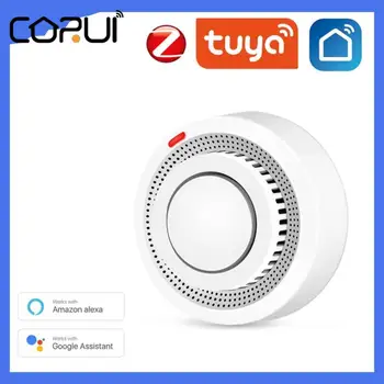 CORUI Tuya Smart ZigBee Strobe Detektor Dima Bežični detektor za dojavu Požara Aplikacija za Upravljanje Office Home Dima Alarm Protupožarna Zaštita