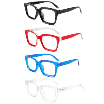 Eso Vision Četvrtaste Naočale Za Čitanje, Anti-Plave Leće, Svjetlosni Testovi Za Žene i Muškarce Fancy Velike Naočale S Torbicom Visoke Kvalitete