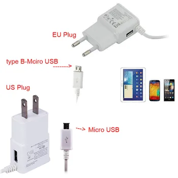 EU SAD Dual USB 2A Adapter Punjač za mikro-telefon + Kabel za prijenos podataka TIP C Za LG K3 K4 K8 K7 K10 (2017) K8 2018, Oneplus 3 5 5t 6 6t McLaren