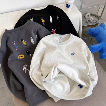 high-end medo korejski ca džemper sa zimskim crtani vezom, free muški i ženski pulover za parove, Bluza unisex