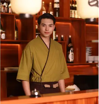 Japanski Kuhar Kuhar Uniforma Restoran Hotel Sushi Jakna Shop Kimono Muškarci Proljeće Kulinarstvo Vrhovima Zelena
