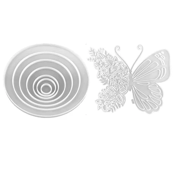 Leptir i Cvijet Smole Kalup Epoksida Silikonski Kalup DIY Zid Dnevnog boravka Privjesak