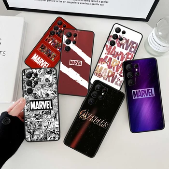 Logo Marvel Avengers Crna Torbica Za Telefon Samsung Galaxy S23 S21 S22 S20 FE Ultra Pro Lite S10 S10E S9 Plus 5G