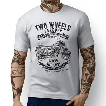 Majice s likom britanske moto Bonneville T120, inspiriran мотоциклетным umjetnosti