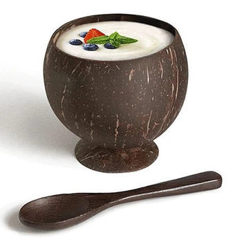 Nova Prirodna Kokos Šalica Kreativno Kokos Jajeta Voće Pivo Kava Šalica Za Hladno Piće Kokos Bowl-4kom