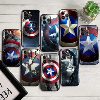 Osvetnici Marvel superheroj Crna Torbica Za Telefon iPhone 14 13 12 11 Mini XS Pro Max X XR 8 7 6 Plus SE 2020 Mekana Torbica u obliku Školjke Capa