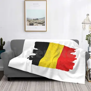 Pokrivač Sa Zastavom Belgije Za Kauč-Kreveta Putovanja Belgija Belgijski Bruxelles Zastava Zemlja Odmor Putuju Suvenir Za Uspomenu