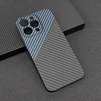 Pravi Torbica za Telefon sa Zaštitom Objektiva od karbonskih vlakana za iPhone 13 Pro Max Carbon Fiber Hard Cover Cases
