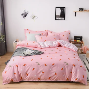 Set posteljine od mikrovlakana od 4 predmeta, 1 deka, 2 jastučnice i 1 Krevetu Queen, King, Twin, full size, Prozračni Visoke kvalitete