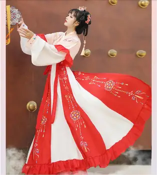 Tradicionalna Drevni Kineski Haljina Ženska Elegantna Vila Ханьфу Vez Scenski Ples Proljeće