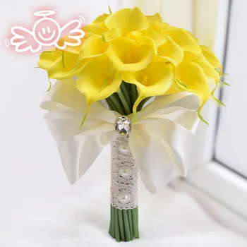 Umjetna Calla Imitacija Ljiljana S Cvijećem U Rukama Svadbeni Buket Za Vjenčanje Pribor Za Djeveruše