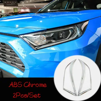 Uređenje Naljepnica u obliku Školjke, Pribor Za Slaganje Automobila 2 kom. ABS Krom za Toyota RAV4 2019 Auto Prednje Svjetlo za Glavu Lampa Svjetla Okvir Poklopac