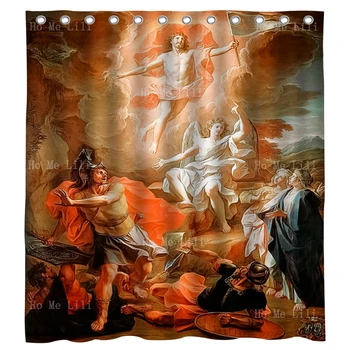 Uskrsnuća i Uznesenja Gospodina Isusa Dobrog pastira Bizantski pravoslavne ikone Zavjese za tuširanje od Ho Me Lili