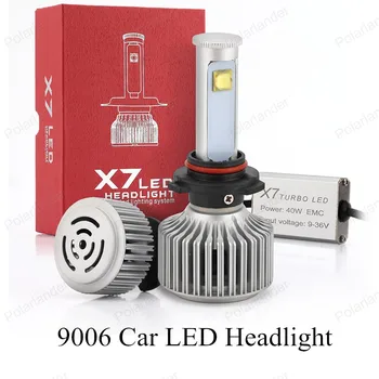 X7 9006 COB LED svjetla automobilskih Farova 80 W 7200LM 6000 DO High power LED Svjetla Bijele Boje Led Žarulje U Kompletu 12