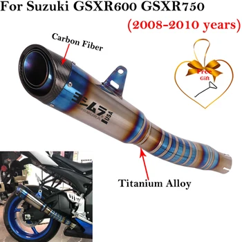 Za Suzuki GSXR600 GSXR750 K8 K9 K10 Motocikl Promjene Titan Legure Ispušni Sustav Srednje Cijev Cijev ispušnog sustava