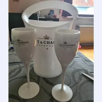 2 Staklene Čaše 1 Nova Bačva Frula za Šampanjac Plastičnu Čašicu Hladnjak Za Pranje Čaša Za vino Akril Bijela Perilica Posuđa Kantu za Šampanjac
