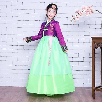 4 Boje Korejski Ханбок Dječje Dance Odjeća Za Manjine, Dječji Scenski Kostim Za Djevojčice Azijski Festival Ideju Ханбок Haljine