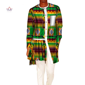 Afrička Muška Odjeća Pamučna Muška Majica Дашики Dugi Rukav, Majice, Košulje, Muška Košulja Bazen Riche, Tradicionalna Afrička Muška Košulja WYN534