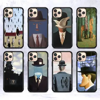 Art Rene Magritte Torbica Za Telefon Silikonska PC + TPU Case za iPhone 11 12 13 Pro Max 8 7 6 Plus X SE XR Tvrdi Torbica