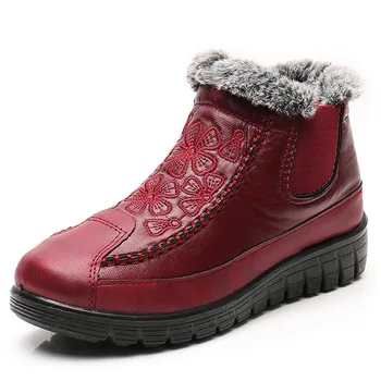 Crvene Ženske Čizme; Modni Nove Vodootporne Zimske Čizme; Ženska Svakodnevni Lagani Zimska obuća; Botas Mujer; Tople Zimske Cipele