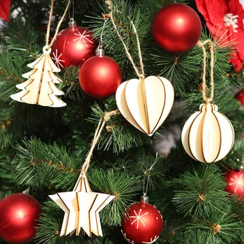 DIY Božićni Drveni Privjesak, Zabavna Božićna Zabava, Kreativne ukrase za Božićno drvce, Trodimenzionalni Dječji Plišani Dekor