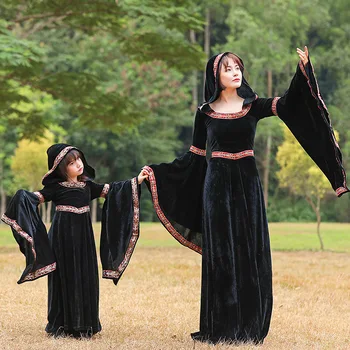 Dječji kostim za Halloween Srednjovjekovna Klasicni Придворная Drama Scenski Prikaz Ženska Odjeća Dugih Rukava