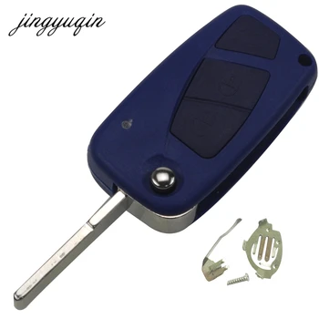 jingyuqin 10 kom./lot Flip-ključ u obliku Školjke za fiat Punto Ducato Stilo Panda Idea Doblo Bravo 3 Gumb Auto Privjesak za ključeve sa daljinskim upravljačem