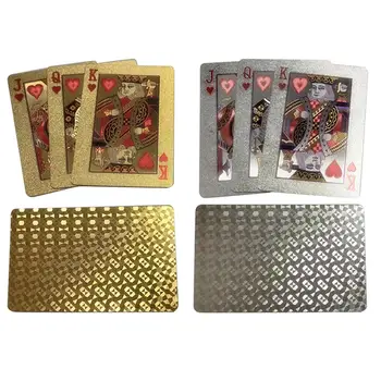 Kvalitetne, Vodootporne I Igraće Karte Plastični Zlatna Folija Poker Karte Društvene Igre Joker Igraće Karte Trikove Alat