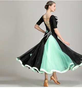 nova crna haljina za flamenco, kostim za latino plesove, haljina za natjecanja na ballroom ples, haljine za ballroom ples, ples odjeća za valcera, tanga