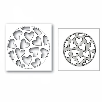 Novi 2022 Pretty Love Okrugle Metalne Rezanje Marke za DIY Scrapbooking i Izradu Razglednica Reljefni Ukras Zanat Bez Markica