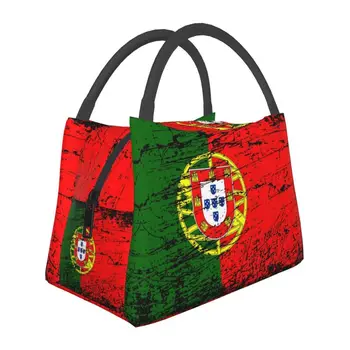 Običaj Starinski Zastava Portugala Torba za Ланча Muška Ženska Stisni Izolirani Ručak-Boksovi za Rad Pinic ili Putovanja