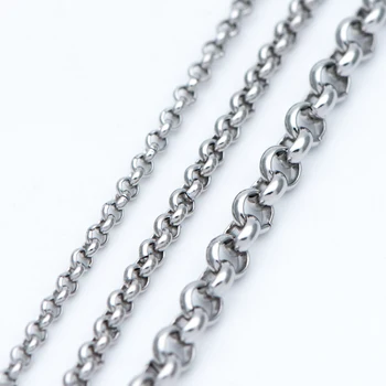 Okrugli kabel krugu od nehrđajućeg čelika 2 / 2,5 / 4 mm, za ogrlice, izrada nakita, uradi sam, na Veliko (# LK-296)/ 1 metar