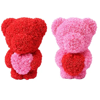 Pink Medvjed od poliuretanske pjene s Сердечком Ljubavi za Svadbene Zurke, Nakit, Godišnjice, Poklon za Valentinovo, rođendanski Poklon za Curu