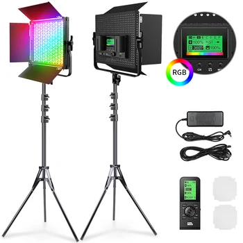 RGB Led Svjetiljka Za snimanje Video zapisa Rasvjeta 600 SMD Žarulja Perle CRI97 2600 K-10000 K S Daljinskim upravljačem Sa Baterijom Za fotografije