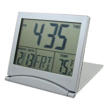 SODIAL (R) Sklopivi Baterija Stolni Kalendar Temperature Digitalni Alarm sat