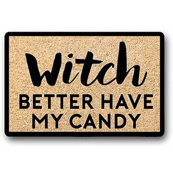 Tepih za vještice Better Have My Candy, Mat vratima na Noć vještica, , dar Ideja, Mat ulice, Jesen dekor, Jesenje dekoracije 18 