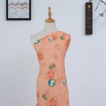 Visokokvalitetna prirodna čista tkanina rami s po cijeloj površini veliko živo kineska lanena haljina ljetna organizacija DIY set dizajner