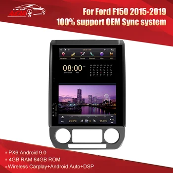 Za Ford F150 radio 2015-2020 Android gps auto navigacija mediji Tesla stil Android glavna jedinica 9,0 12,1 HD ekran 4 GB, 64 GB